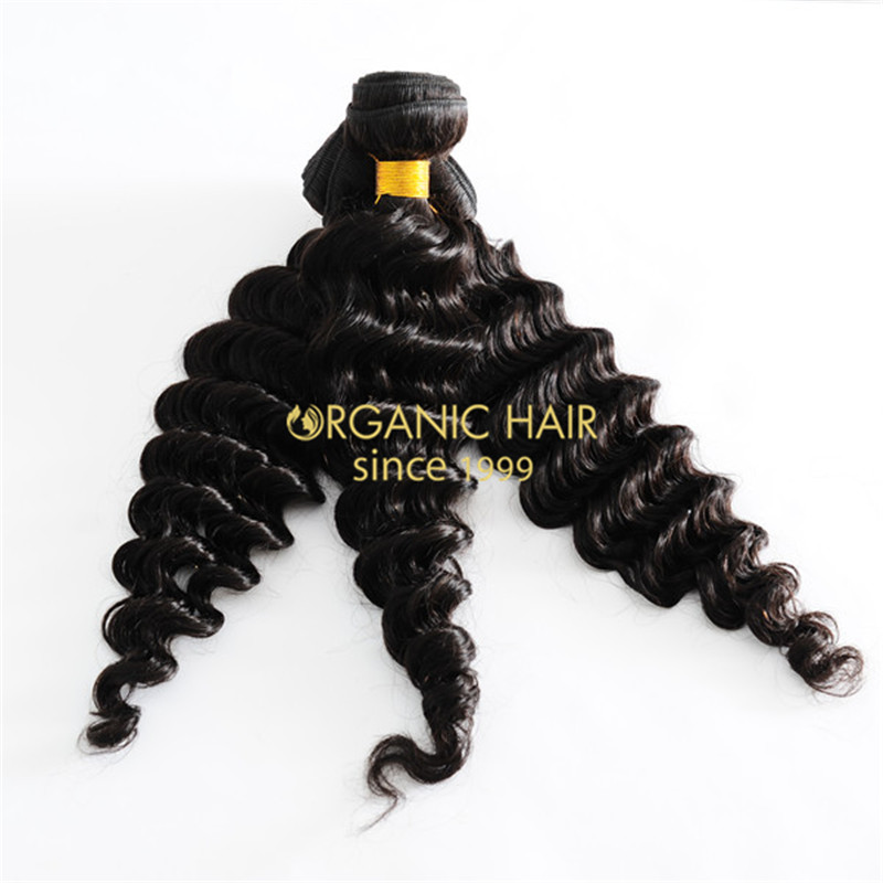 Deep wave brazilian remy human hair weave